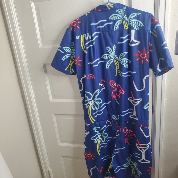 Men's Shorts Romper Hawaiian 80s 90s Large - Picture 3 of 11